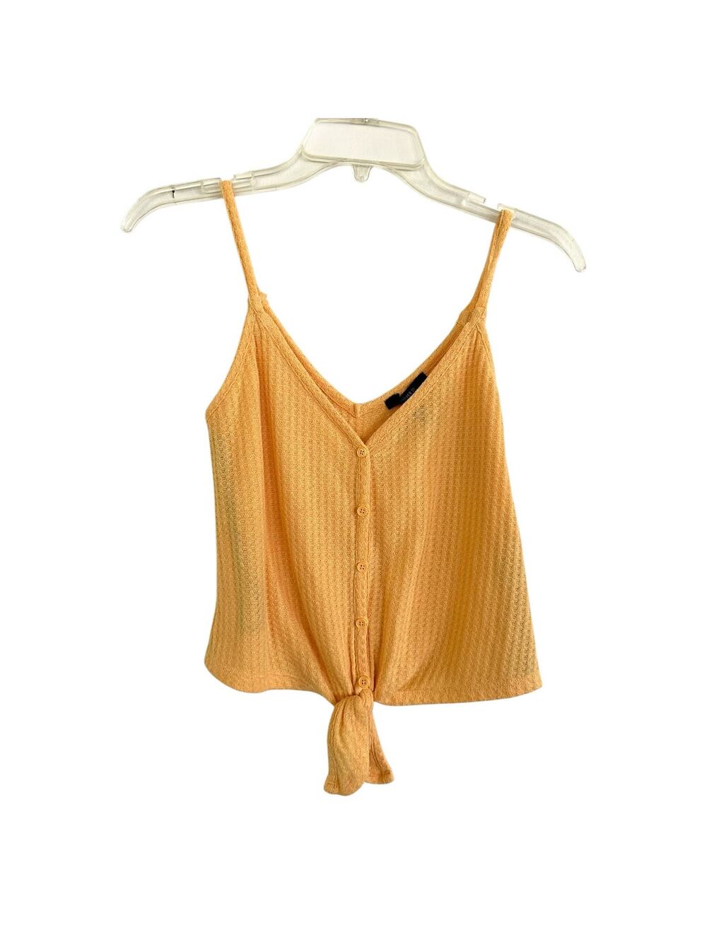 Forever 21 yellow waffle tank top size small